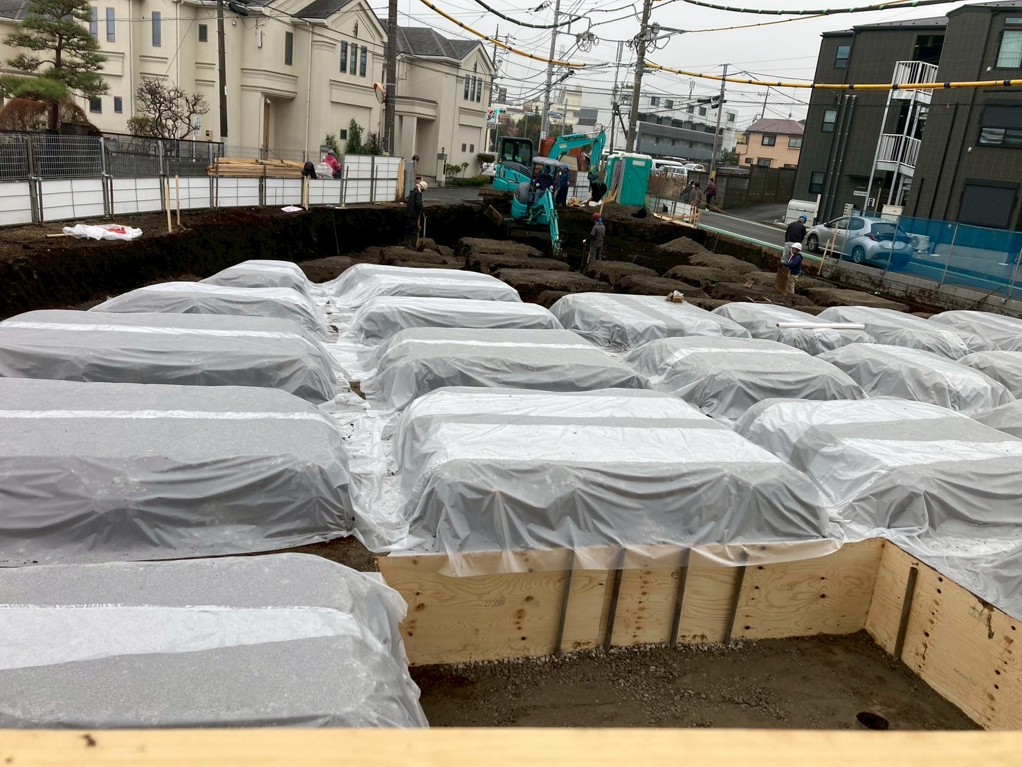プロストック町田 基礎工事 配筋前